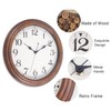 14 Inch Wood Wall Clock Retro Wooden Wall Clocks Battery