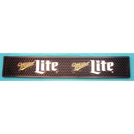 Miller Lite Beer 21in By 4in Bar Rail Mat