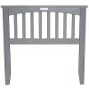 AFI Mission Twin Wood Headboard with USB Charging Station in
