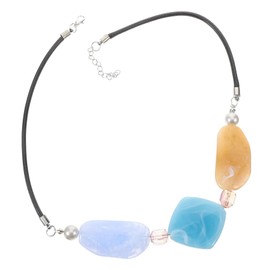 SAFIGLE Long Resin Necklace Necklace for Women Casual Fashion Jewelry Vibrant Colors