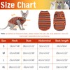 OUOBOB Sphynx Cat Clothes, Breathable Hairless Cat Shirts, Stripe Kitten