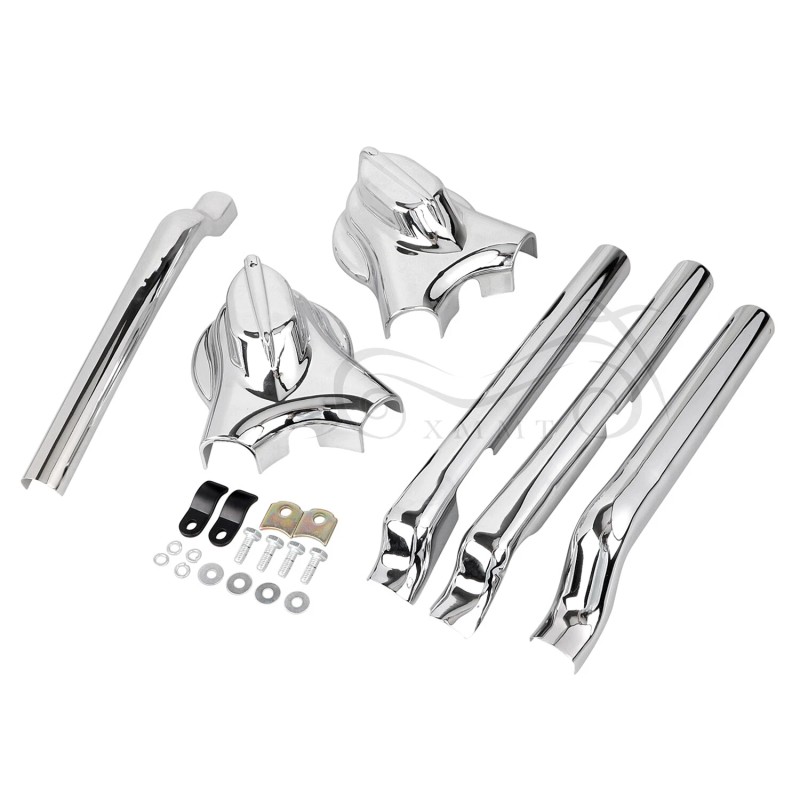 Unbranded Chrome Swingarm Covers Kit For Harley Softail 08-17 Deluxe
