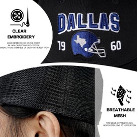 3D Embroidered Trucker Hat City Football Fans Edition Mesh Adjustable Baseball Cap Hats for Men and Women Best Birthday Thanksgiving Gift