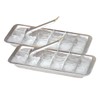 Fox Valley Traders Vintage Kitchen Aluminum Metal Ice Cube Trays,