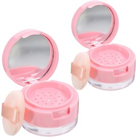 Balacoo Estuche De Maquillaje Mini Con Espejo Caja De Polvos Sueltos Portátil Compacto Para Viajes Y Uso Diario Ligero Y Práctico