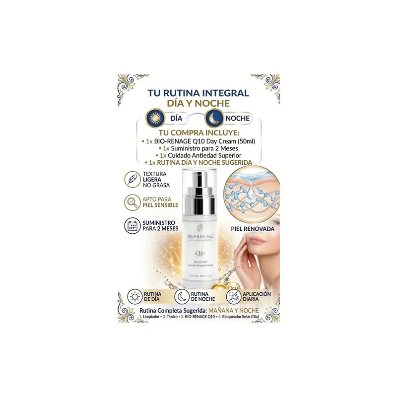 Crema Facial Antiarrugas Mujer Hidratante Reafirmante 50ml