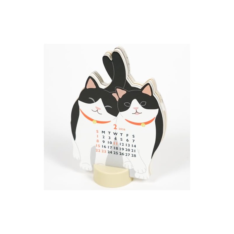 Greeting Life 2026 Calendar Animal Die Cut Mini Twin Cat