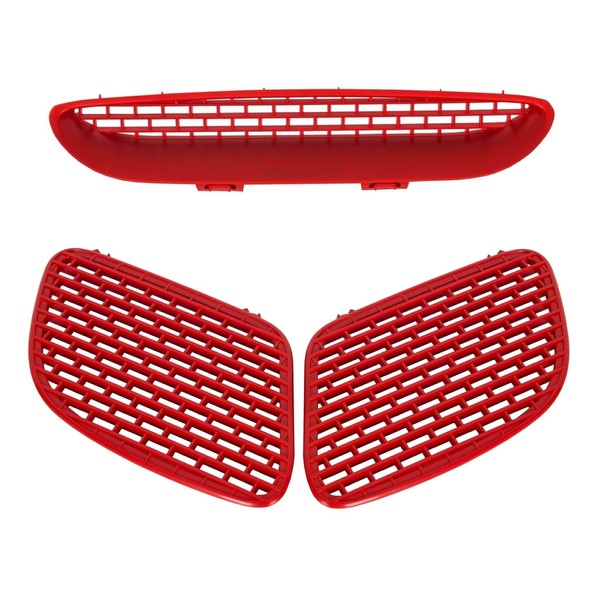 YUOQDKE Grille Front Left Right Side Red Plastic Hood Bezel