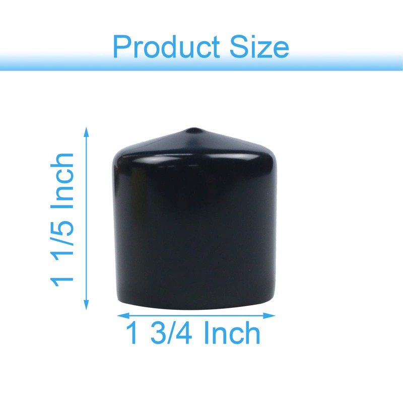 Acocony 1 3/4 Inch Rubber Cap Round Rubber End Caps