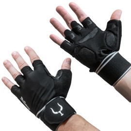 Bullstep - Pro Fitness Gloves for Men and Women with Wrist Brace | Gym Gloves for Fitness | Fitness Gloves Weight Sports Gloves | Crossfit Gym Gloves