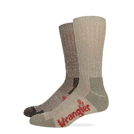 Wrangler Mens Ultra Dri Cushion Mid Calf Boot Socks 2 Pair Pack (Assorted)