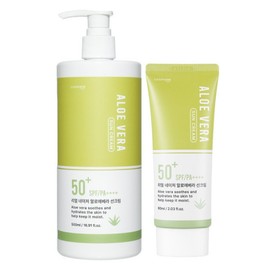 Real Nature Aloe Vera Sun Cream 500ml+60ml SPF50+ PA++++ / 리얼 네이처 알로에베라 선크림 500ml+60ml SPF50+ PA++++