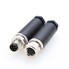 M8 6 Pin Male & Female A Code Plug Industrial Circular Sensor Connector Aviation 8mm Waterproof IP67 Connector