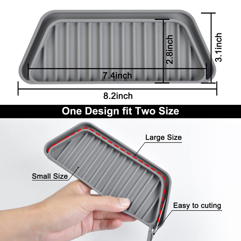 KindGa Refrigerator Drip Catcher Tray,Protector Ice and Water Dispenser Pan,Fridge