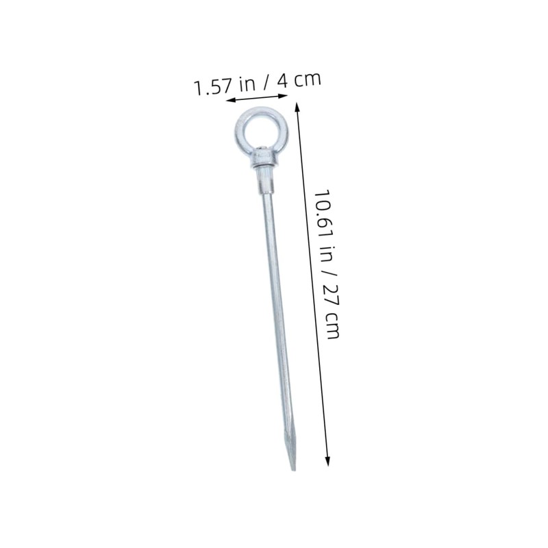 WHAMVOX 4 Pcs Galvanized Carbon Steel Ground Pegs for Camping