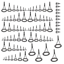 Fishing Rod Single Foot Fishing Pole Eyes Rings Repair Kit Line Guides Tip Top Ring Set