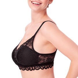 Bali womens Bali Women's Desire All Over Lace Wirefree Df6591 Bra, Black, X-Large US