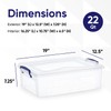 Superio Clear Storage Box with Lid, 22 Quart Plastic Container