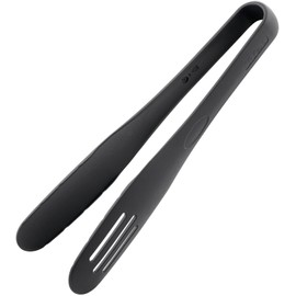 Tefal 274541 Tongs, Holds Fine Foods, Perforated on One Side, Can Be Drained, Dishwasher Safe, Nylon Resin, Scratch Resistant, Black