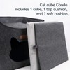 Geizire Cat Beds for Indoor Cats,Cute Shape Cat Cave, Foldable