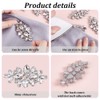FREEBLOSS 8Pcs Rhinestone Applique Silver Sew On Appliques Rhinestone Patches
