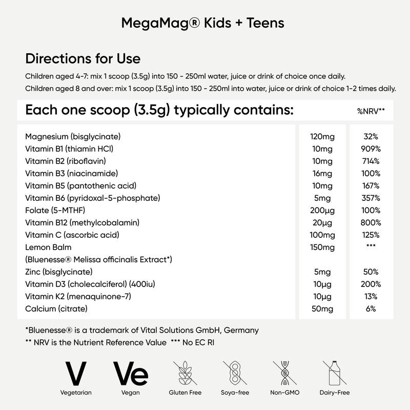 Nutri Advanced - MegaMag Kids + Teens Magnesium Powder Orange