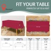 Hereisa Disposable Plastic Tablecloth 54x108 Inch Rectangle - Red, 4