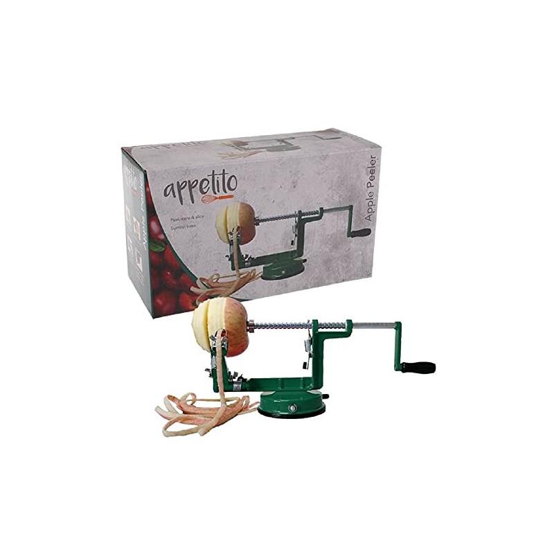 Appetito Apple Peeler/Corer W/Suction Base - Green