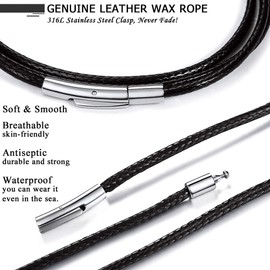 PROSTEEL Choker Necklace Men Torque Short Leather Necklace Charm Collier Male Jewelry Black