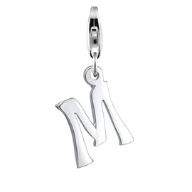Nenalina Charm Letter M Pendant, for All Brands of Charm Bracelets and Necklaces, Made of 925 Sterling Silver, 713242-000
