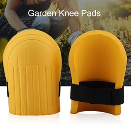 KSTE Gardening Knee Pads, 1 Pair EVA Knee Pads Kneelet Protective Gear Yellow with Adjustable Straps for Gardening, Flooring, Construction Work, Cleaning