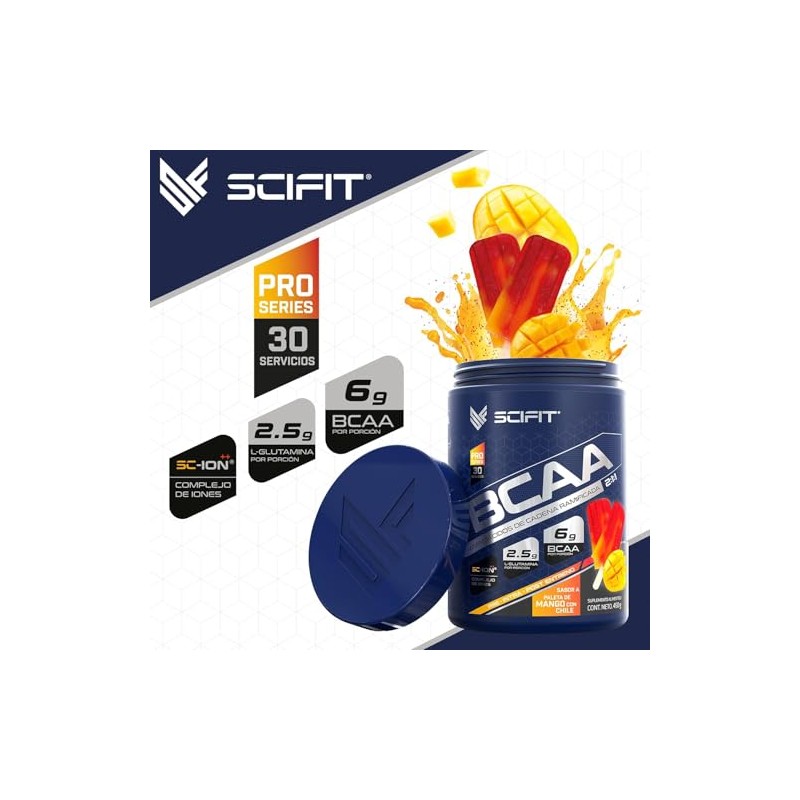 Scifit | Aminoácidos BCAA | 6 g de BCAA 2:1:1