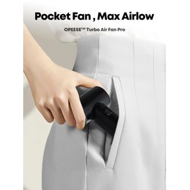 OPEESE Mini Portable Fan, 5-Speed, 3000mAh, 10W Fast Charge Small Handheld Fan Rechargeable with Digital Display, Perfect for Hot Flashes, Travel, Walking and Makeup.(Black)