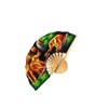 Size 17 Inch Elephant Paint Style Hand Fan 1 Pack