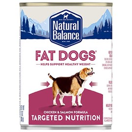 Natural Balance Fat Dogs Wet Dog Food, Chicken & Salmon, 13 Ounce Can (Pack of 12)