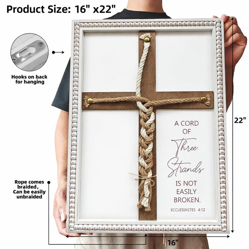 Three Strands Cord Wedding Unity Sign, Cross to Braid or