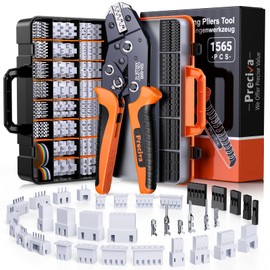 Preciva Crimping Tool Connector kit, 21 Types ST-PH 2.0mm, JST-XH 2.5mm & 2.54mm Dupont Connector Kit, AWG 28-16 Ratcheting Crimper Suit for Dupont, JST-XH, JST-PH, ATX, EPPCIE, SATA Series