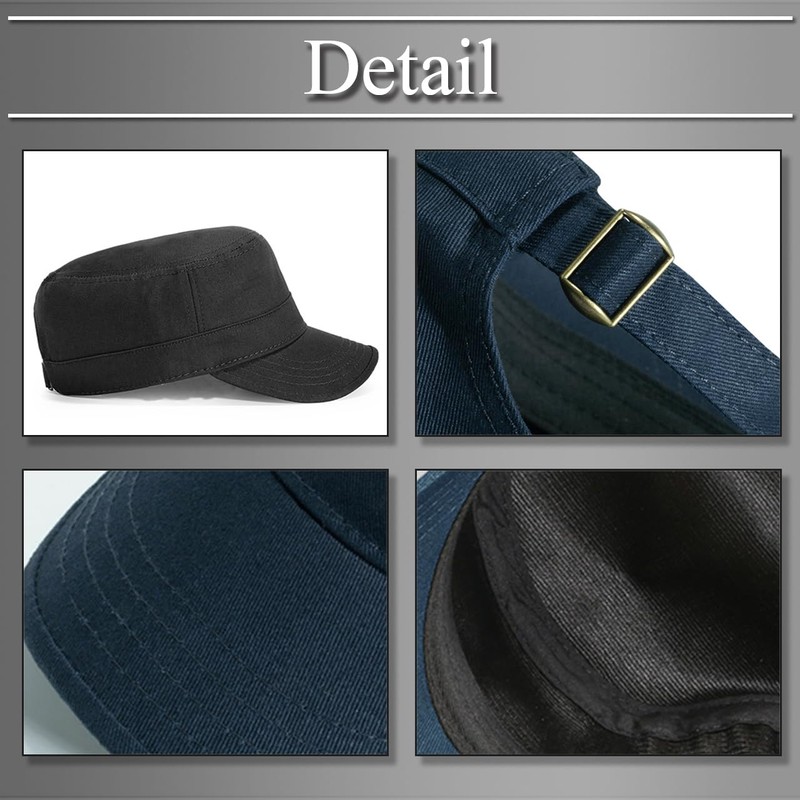Buzz Selection CAP205 Plain Military Cap, Hat, Design, Stylish, Cool,