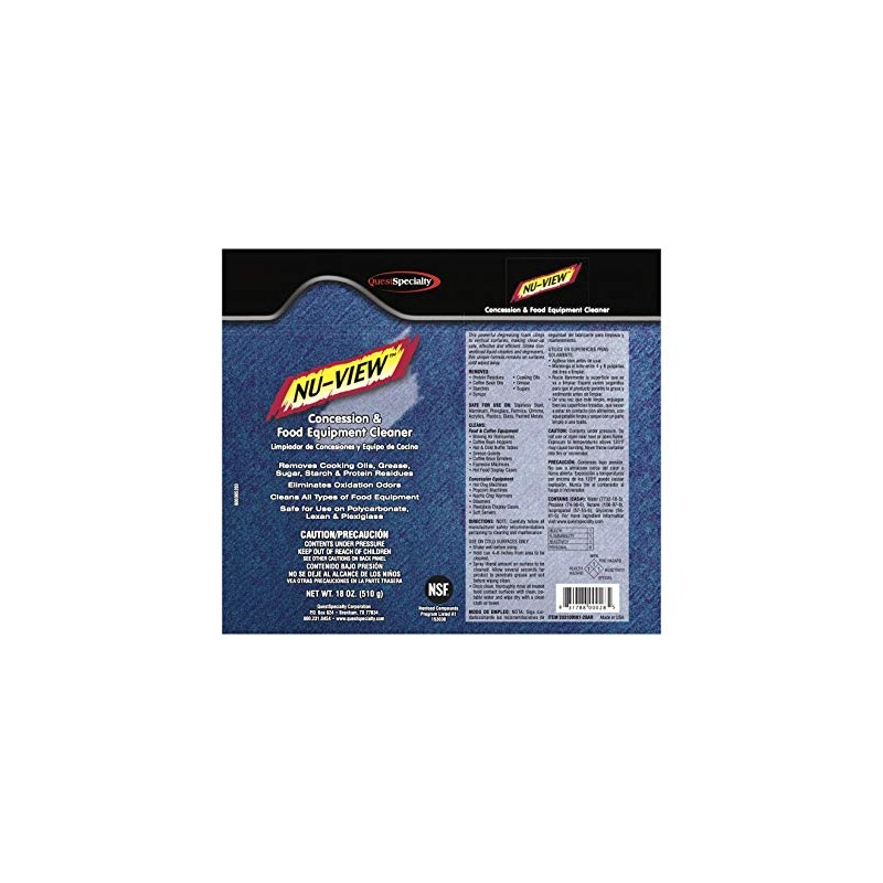 NU-View Concession & Food Equipment & Multi-Purpose Cleaner, Removes Cooking