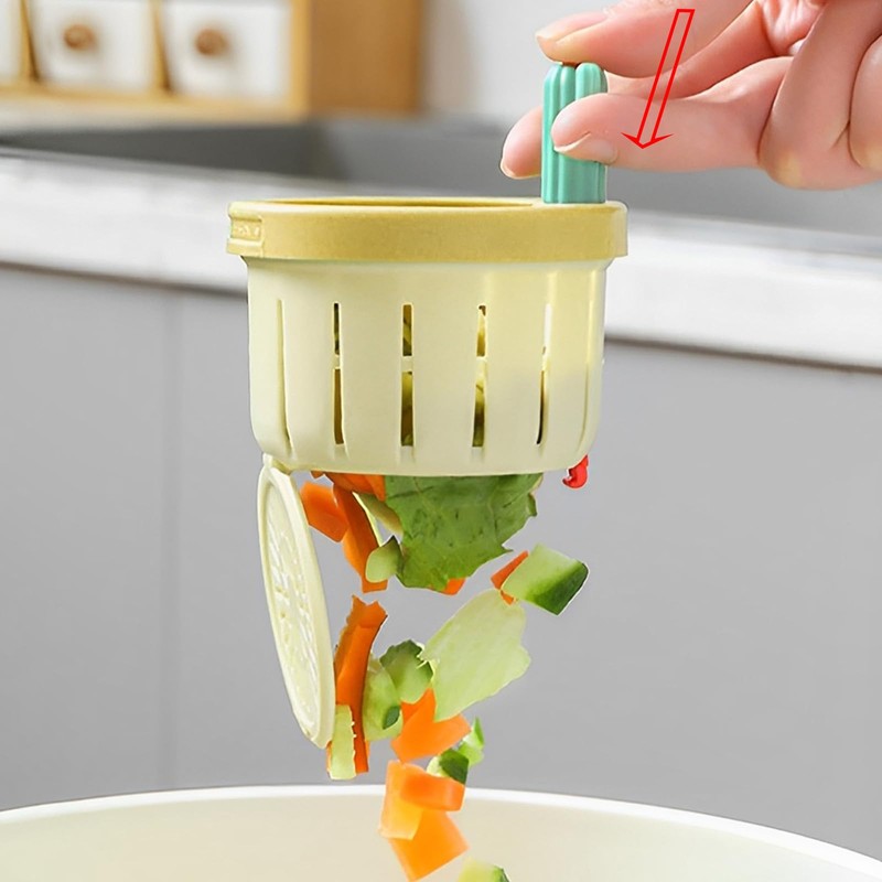 HJIAMA Sink Drain Basket with Button, Strainer Sink, Sweet and