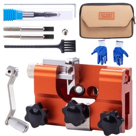 MRELC Chainsaw Sharpener, Chainsaw Sharpening Jig Kit, with Tungsten Burr Sharpening Rods,Portable Storage Bag, Hand-Cranked Sharpening Tool for 8-22 inches Chain Saws and Electric Saws
