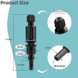 1/4-Inch UCDBINJ Injection Check Valve Compatible with Most Pump 45, 85, 100 & 170 Series, Classic Series, Single Head, S420, S128, S10P, VX, SV, S Series Peristaltic Pump Parts