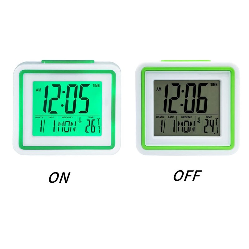 English Talking Alarm Clock with Date, Day and Temperature, for