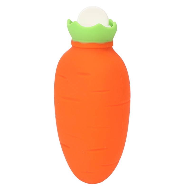 Carrot Hot Water Bottle Cute Silicone Microwaveable Anti Leakage Handheld