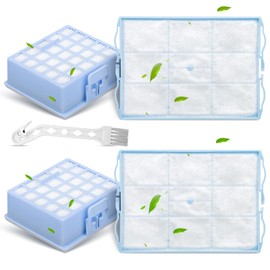 2x HEPA Filter + 2x Motor Protection Filter for Siemens VS06G / VS06B / VS06C / VSZ3 (Z3.0) Series VSZ31423 VSZ31455 VSZ31456 VSZ31466 for Siemens Synchropower, Suitable for Bosch BSG6 / BSGL3 / BSGL4