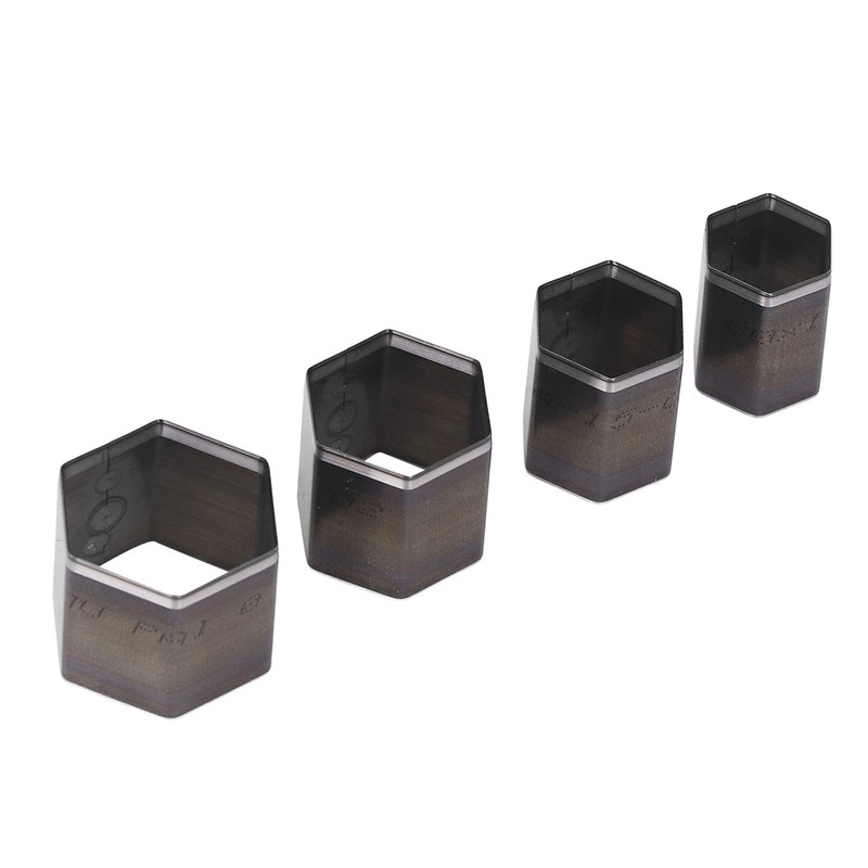 4 Pieces Leather Cutting Dies Hexagonal Hand Cut Box Punch