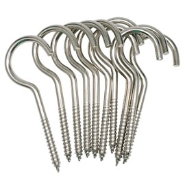 Axe Sickle 4 Inch Heavy Duty Large Screw Hook Ceiling Hook Cup Hook Silver 10 Pcs