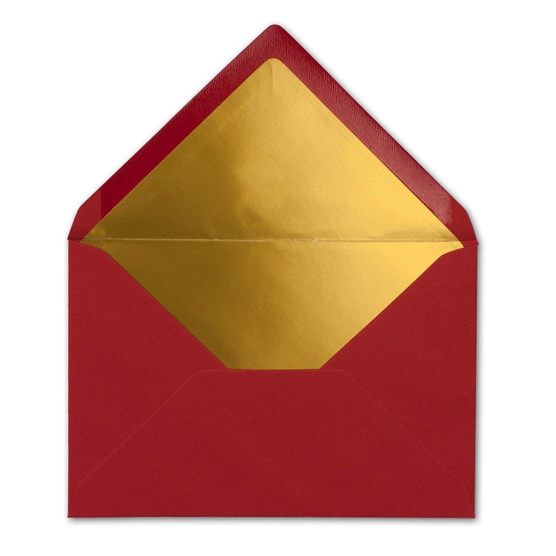 50 x B6 envelopes with gold inner lining, 12.5 x
