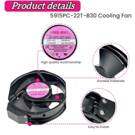 for 5915PC-22T-B30 220V Cooling Fan, 40W/38W 50/60Hz 172X150X38mm Inverter Cooling Fan Enclosure Power Fan 5915PC-22T-B30