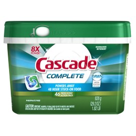 Cascade Complete ActionPacs Dishwasher Detergent Fresh Scent 46 Count